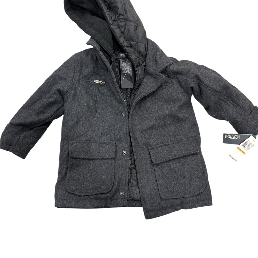 Kenneth Cole Kids Dark Gray Hooded Jacket